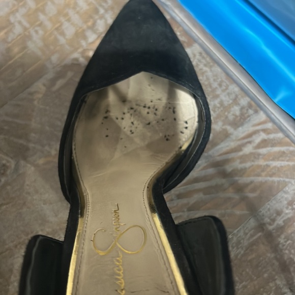 👟👠Jessica Simpson high heels black  shoes size 7M used sign of wearing out - Picture 7 of 15
